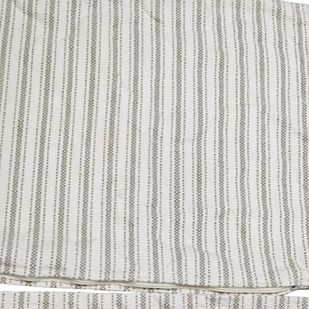 Lauren Ralph Lauren Pillowcases Set of 2 Beige Tan Stripe Zipper Closure 11